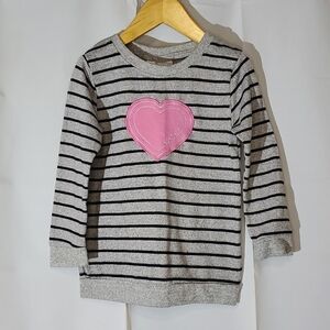 RoCoCo Grey Striped Kids Sweatshirt Long Sleeve - size 3